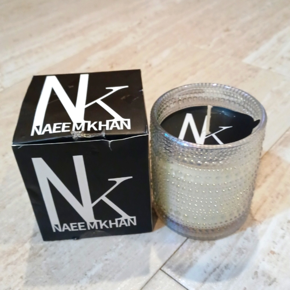 Naeem Khan Rose Irredescent Glass Vessel Candle